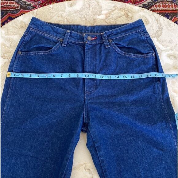 VANS X WRANGLER Off The Wall Heritage Cowboy Cut Checkerboard Denim Jeans AS NEW - Picture 13 of 16